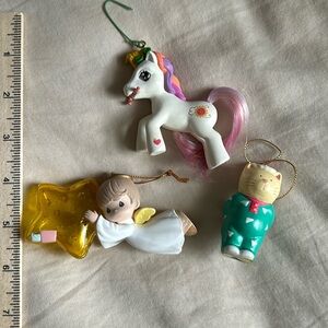 Three vintage ornaments